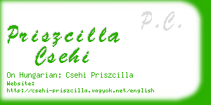 priszcilla csehi business card